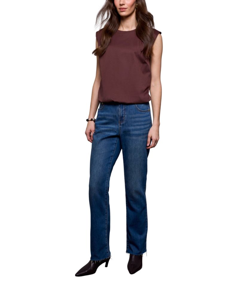 Women's Sophia Mid-Rise Straight-Leg Curvy Jeans