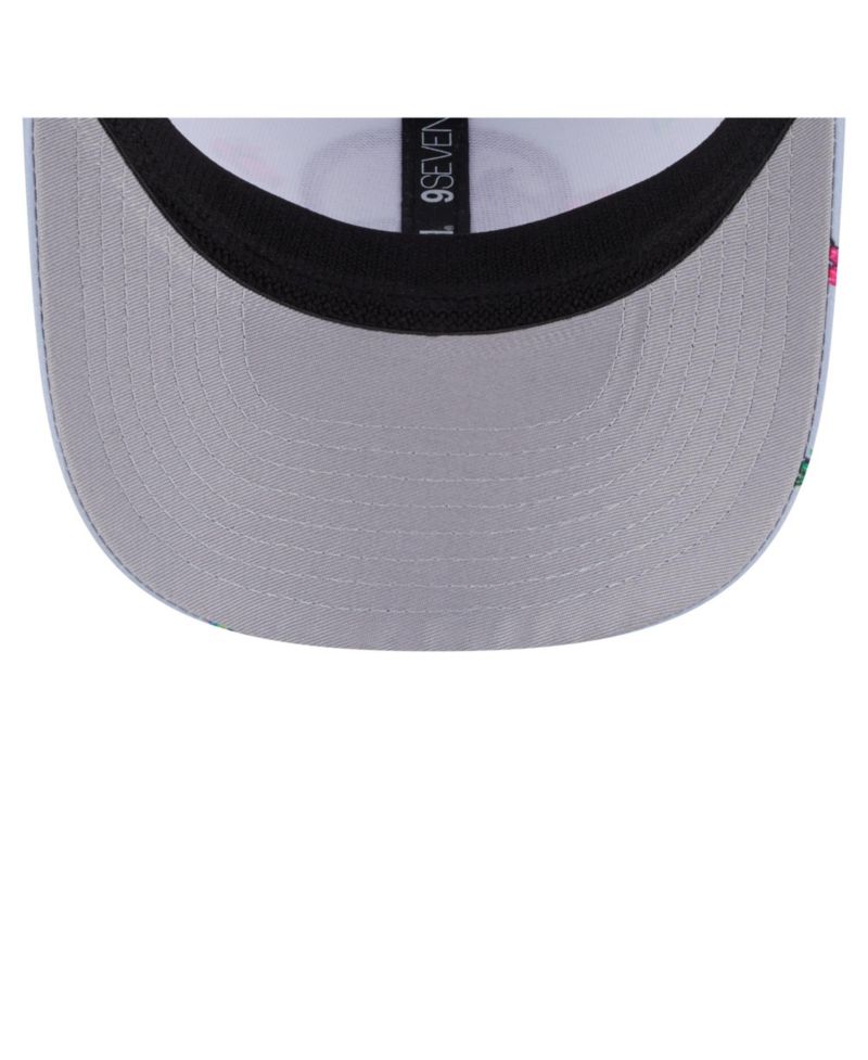 Men's Light Blue/Gray Golden State Warriors Adventure Aloha Pattern 9SEVENTY Stretch Snap Hat