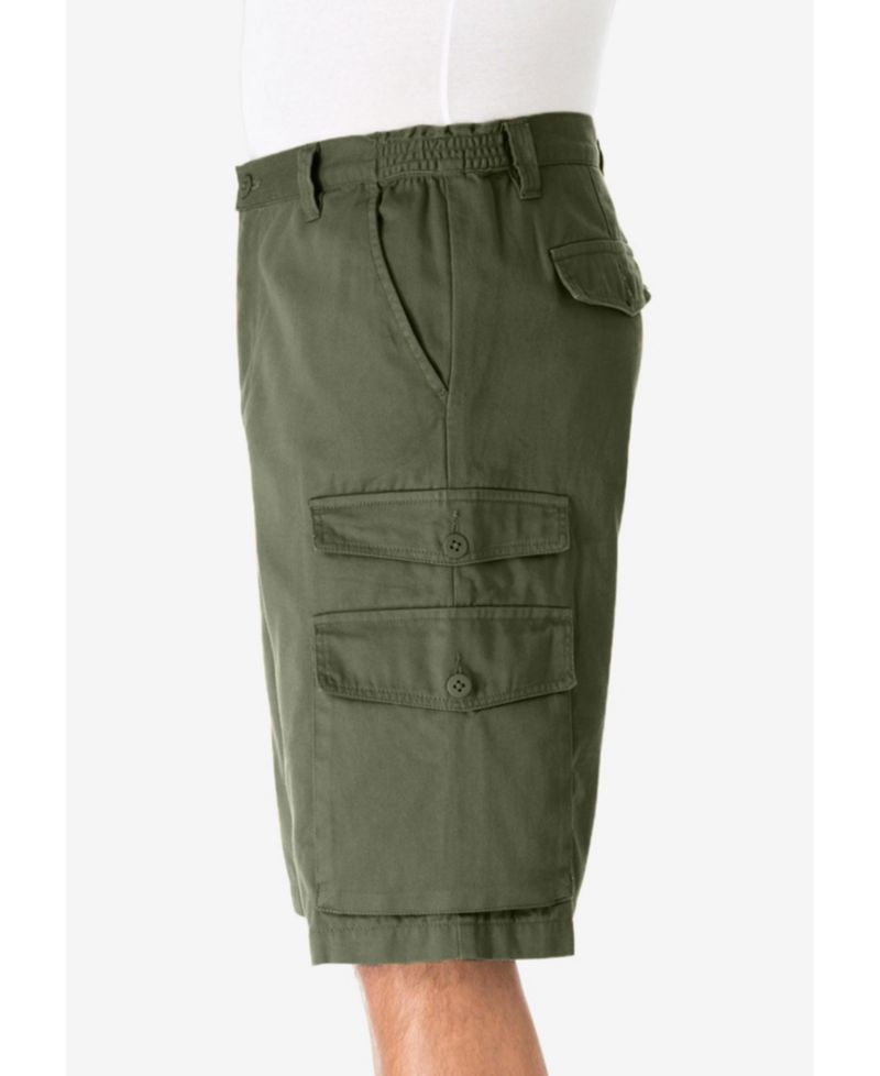 Men's 12 inch Side Elastic Cargo Shorts