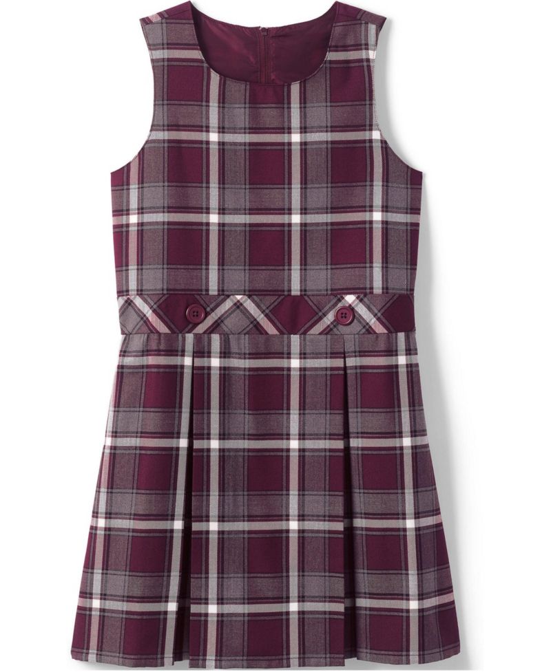 Big Girls Plaid Jumper Top of Knee