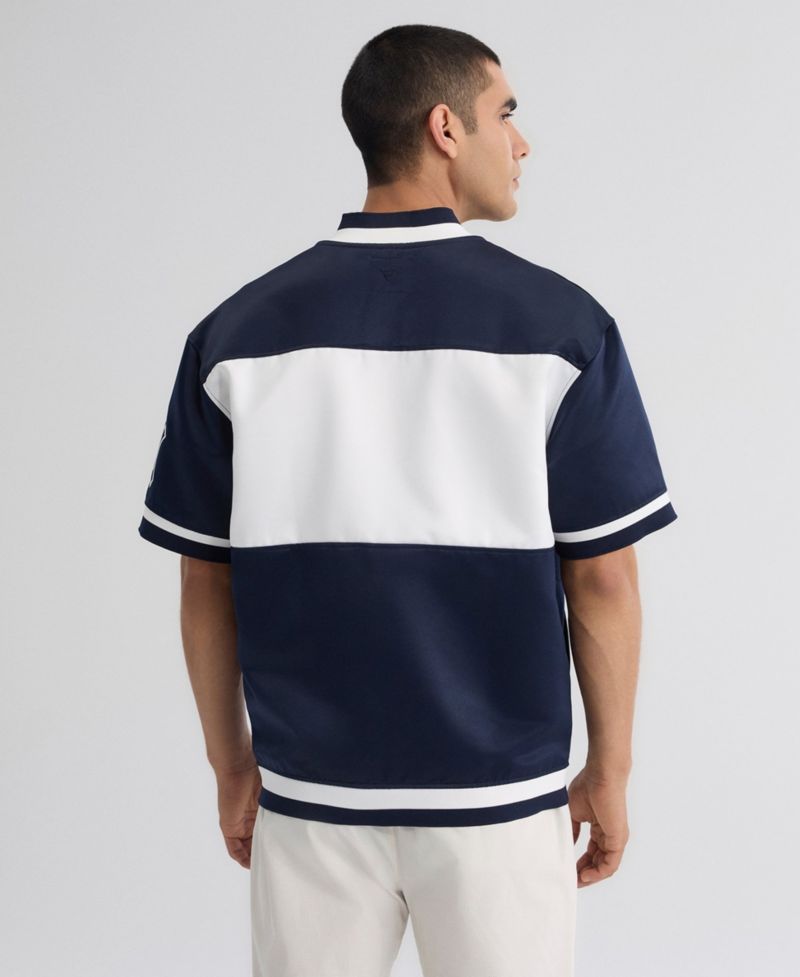 Men's New York Yankees Iconic Short-Sleeve Satin Jacket