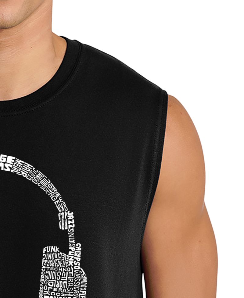 Men's Headphones Music Design Tank Top