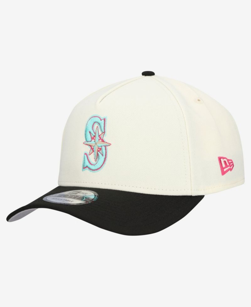 Men's Cream Seattle Mariners Stadium Chrome 9FORTY A-Frame Adjustable Hat