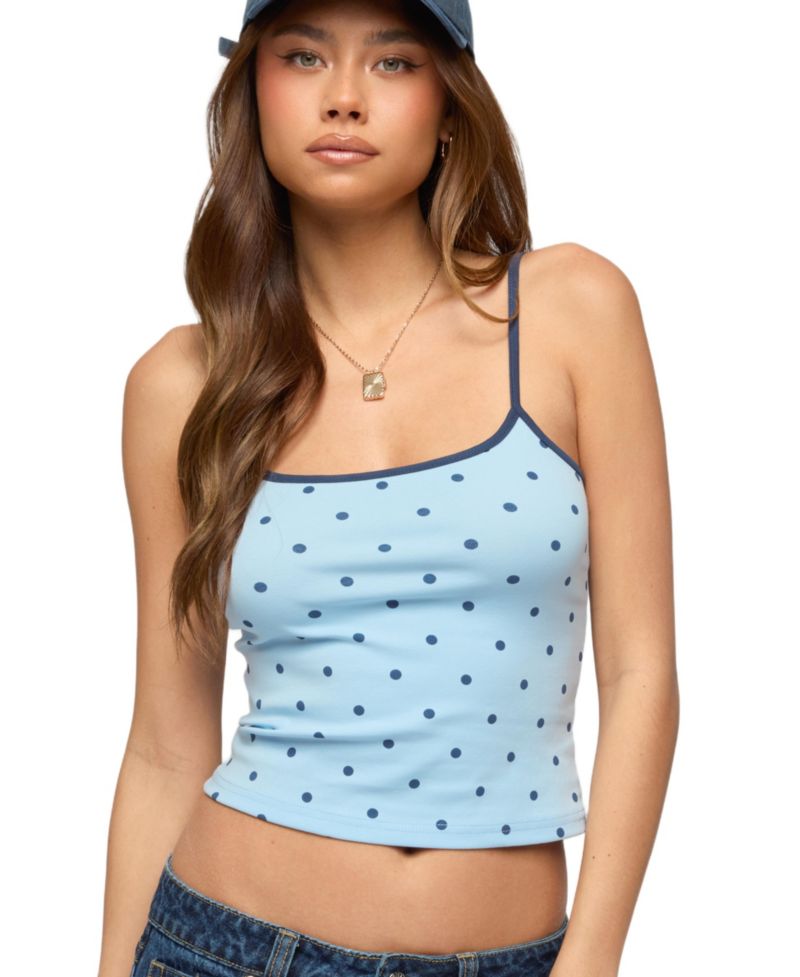 Women's Carlah Contrast Polka Dot Tank Top