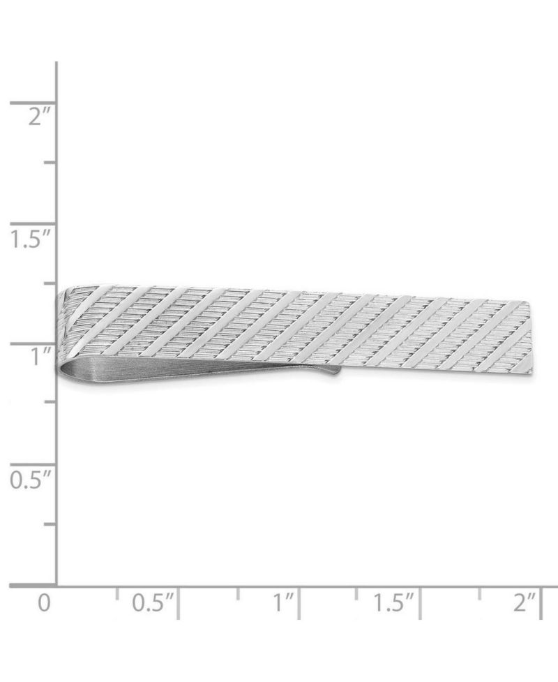 Men's Diagonal Textured Wide Tie Bar