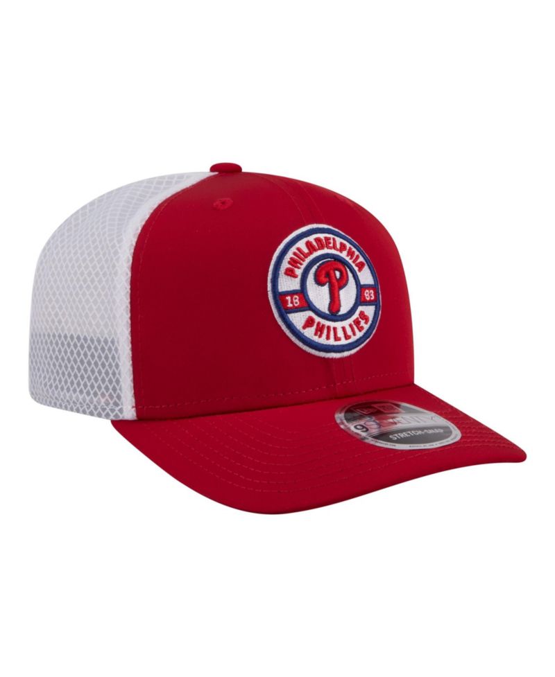 Men's Red Philadelphia Phillies Active 9SEVENTY Adjustable Trucker Hat
