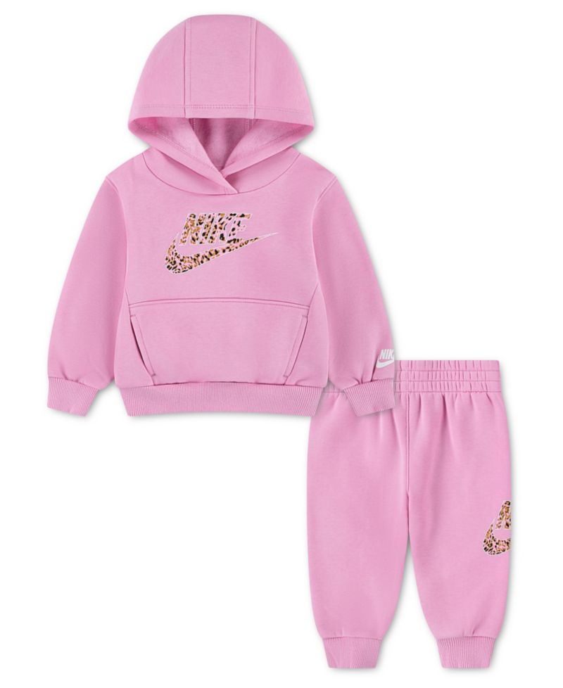 Baby Girls' Hooded Sweatshirt and Jogger Pants, 2-Piece Set