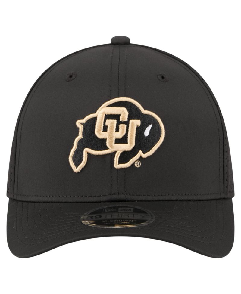 Men's Black Colorado Buffaloes 39THIRTY M-Crown Stretch Hat