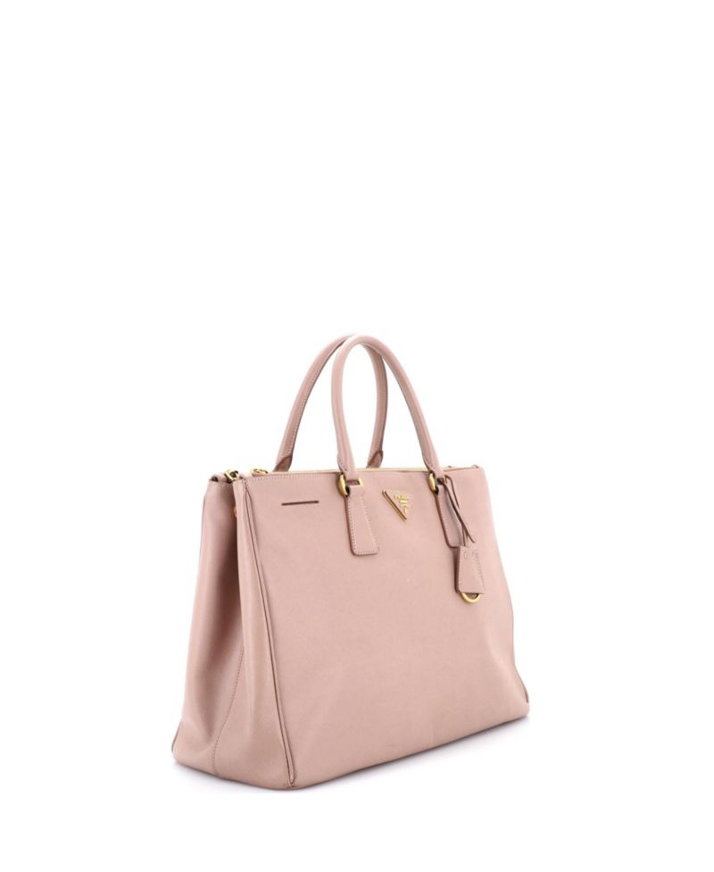 Medium Double Zip Lux Tote Saffiano Leather