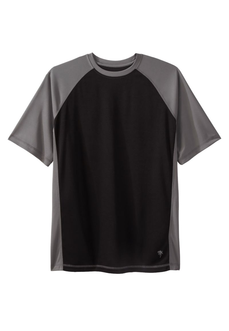 Big & Tall Raglan Short Sleeve Swim Shirt