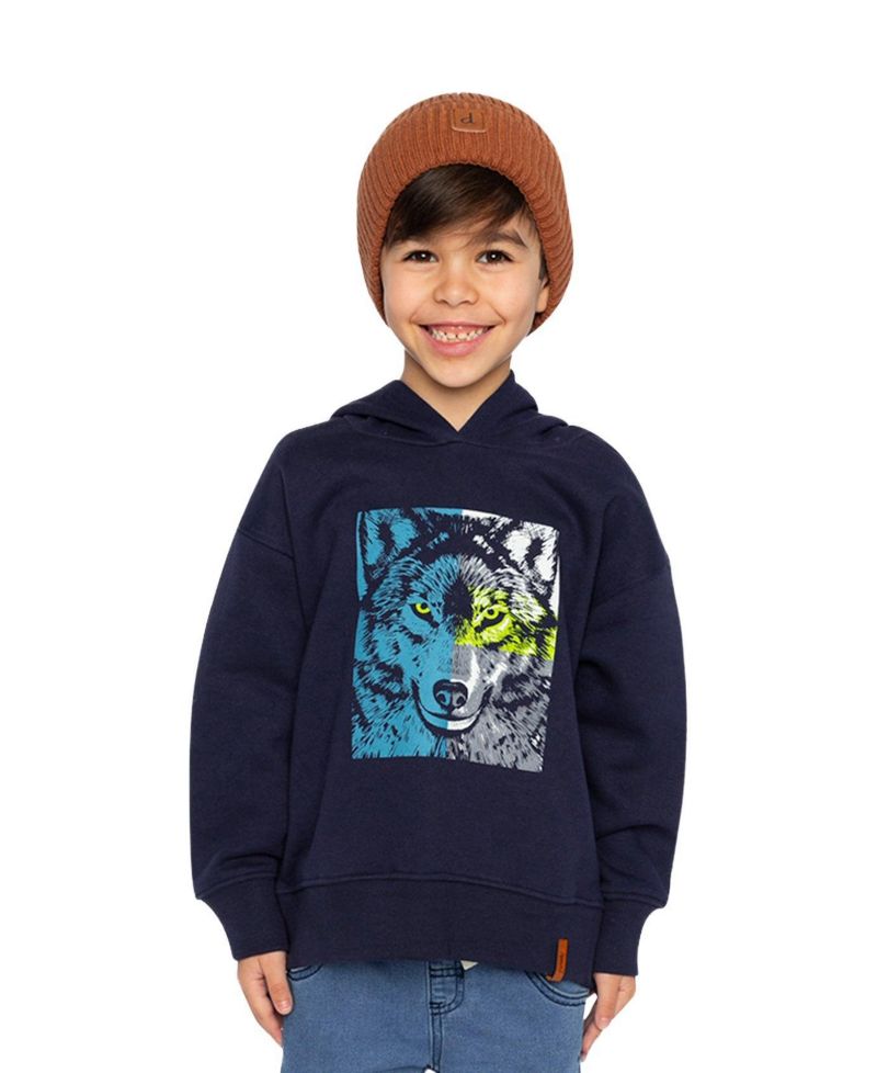 Little and Big Boy Fleece Hooded Sweatshirt