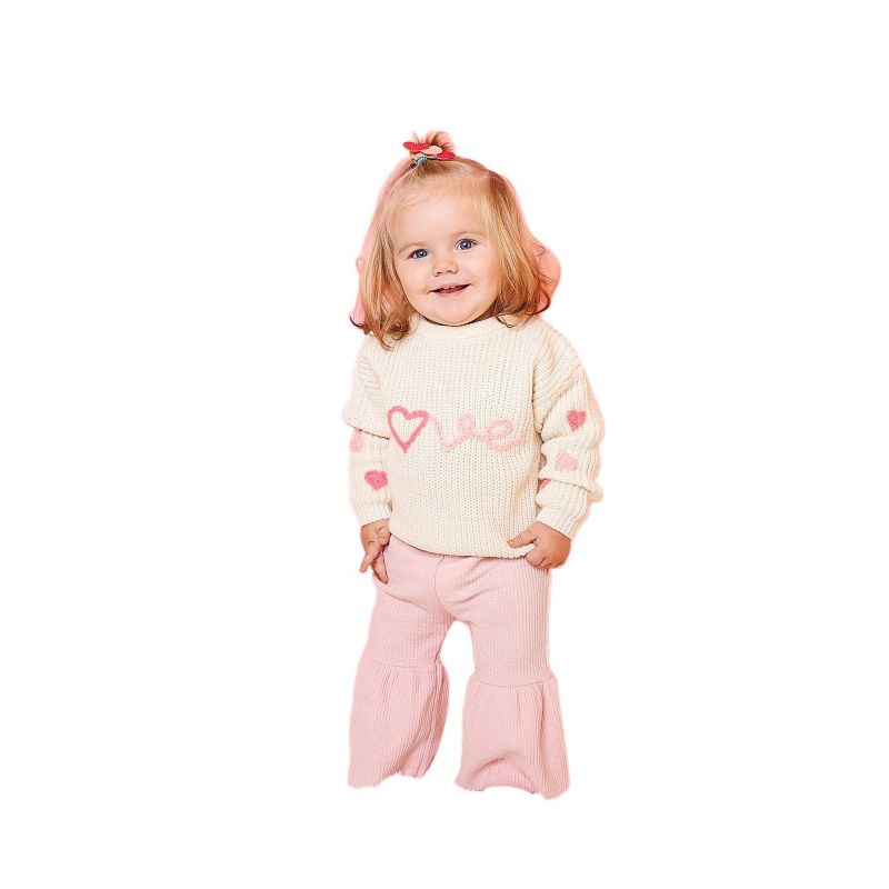 Big Girls Ditsy Love Valentine's Day Knit Sweater