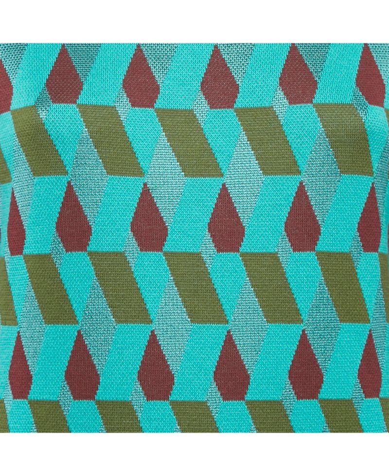Women's Green Jacquard Dress