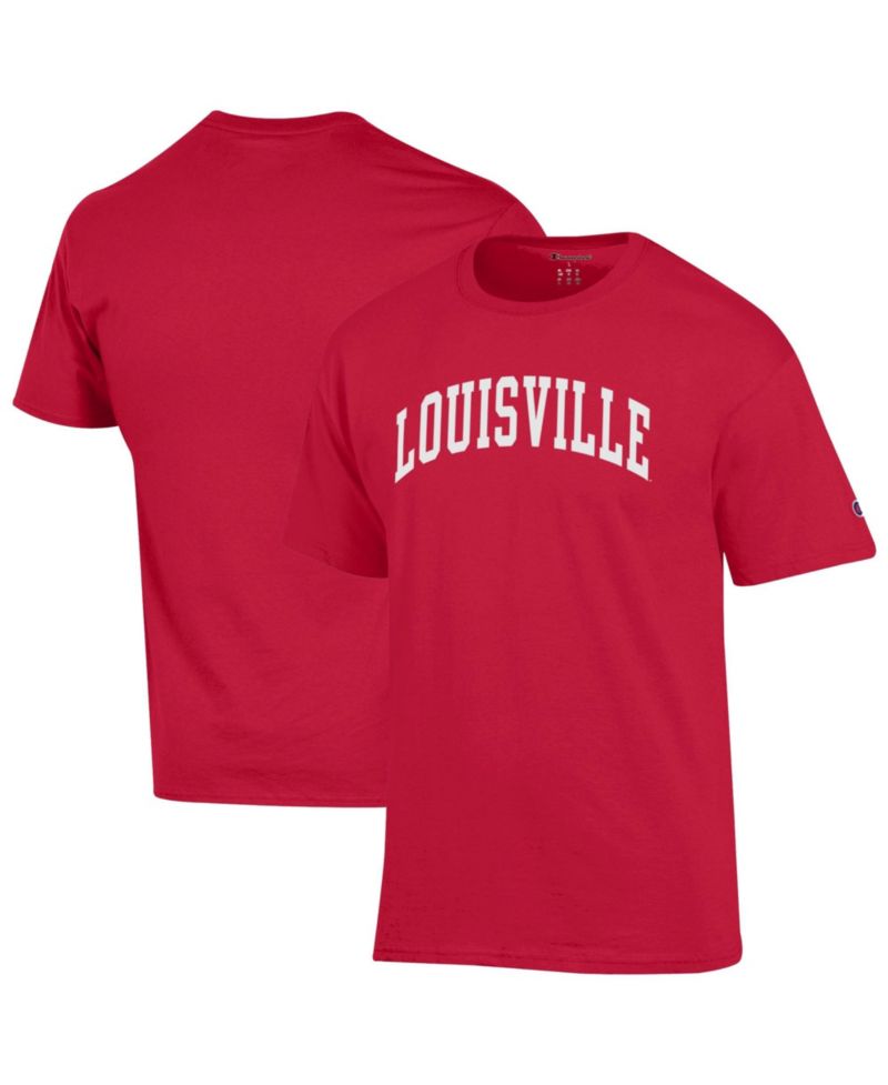 Men's Red Louisville Cardinals Basic Arch T-Shirt