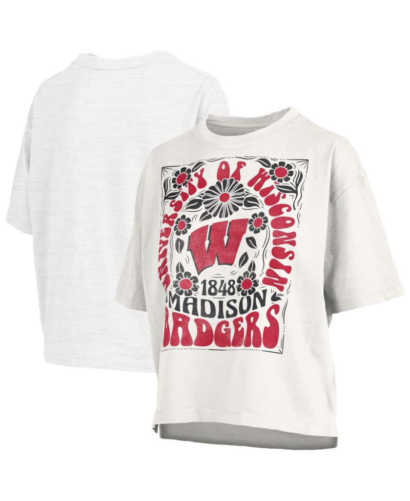 Women's White Wisconsin Badgers Harmony Oversized T-Shirt