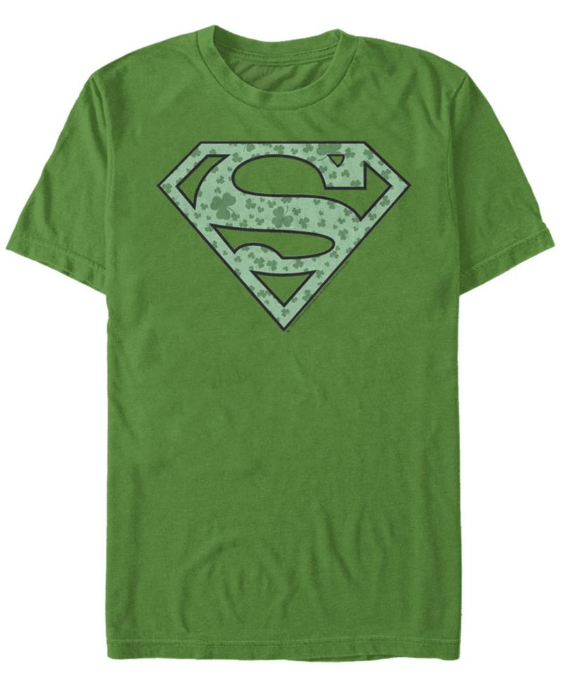 Men's Superman Shamrock Short Sleeve Crew T-shirt
