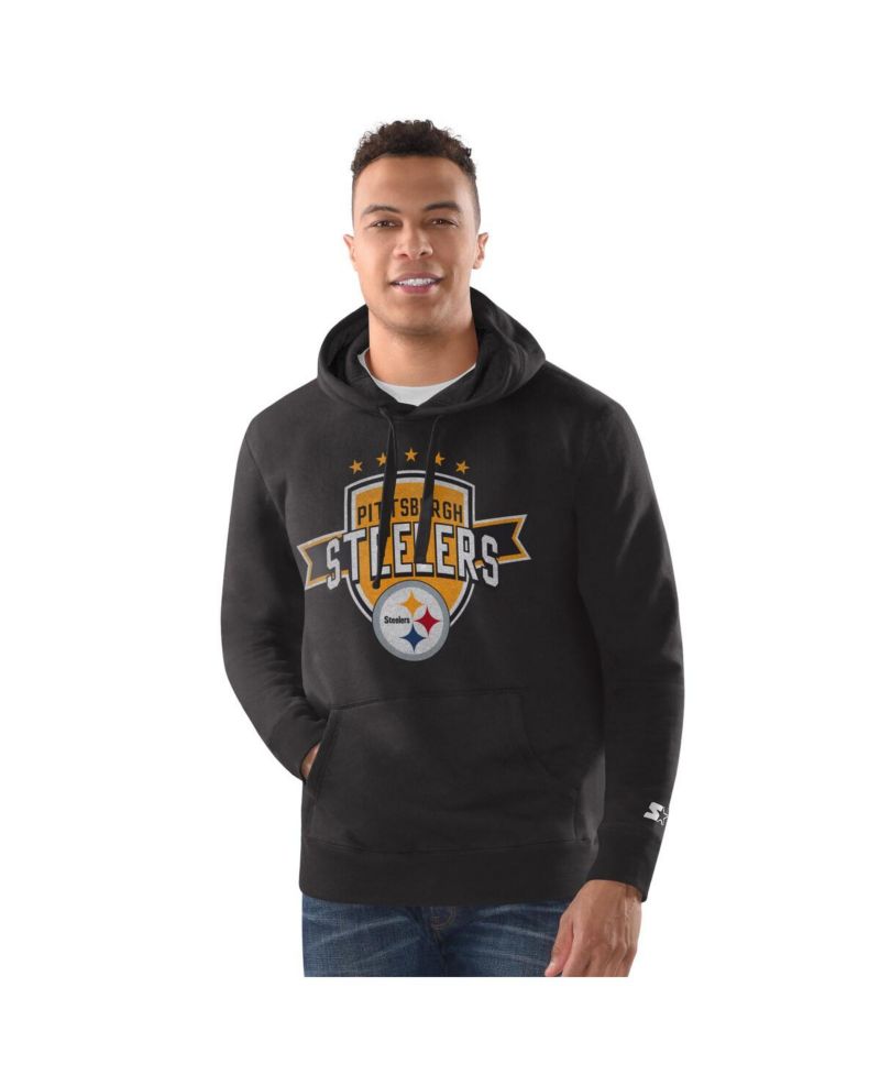 Men's Black Pittsburgh Steelers Pullover Hoodie