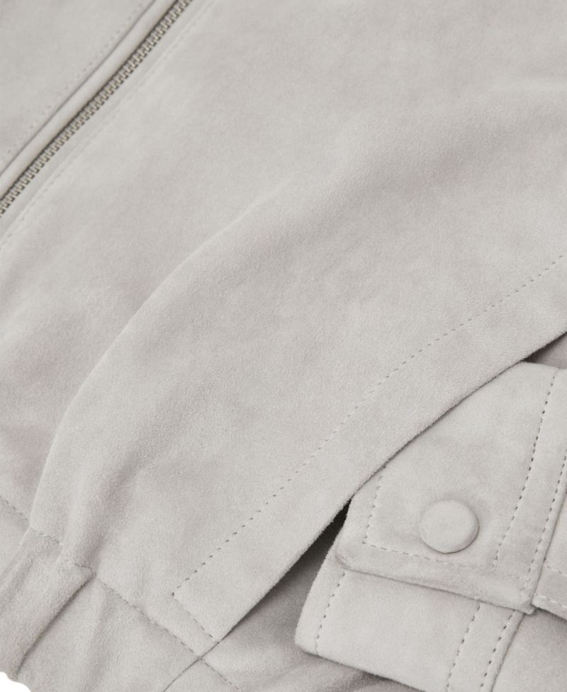 Women's Lottie Cropped Leather Elasticated-Hem Bomber Jacket