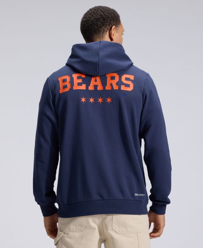 Men's Navy Chicago Bears 2026 Rivalries Collection Sideline Pullover Hoodie