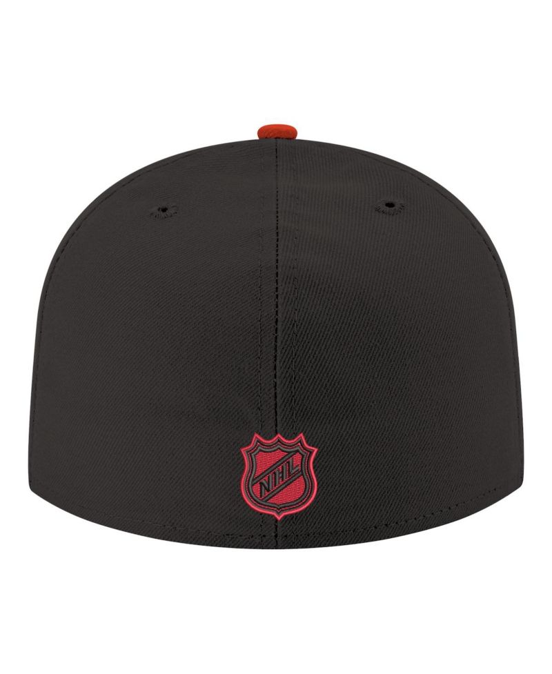 Men's Black Carolina Hurricanes Core Logo Two-Tone 59FIFTY Fitted Hat
