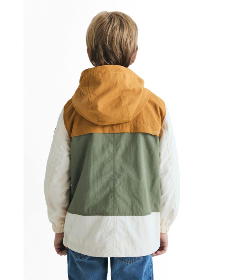 Women's Color Block Technical Coat with Hood