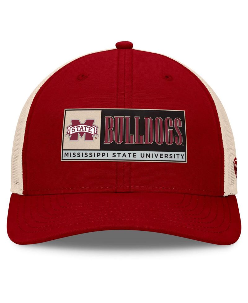 Men's Maroon/Natural Mississippi State Bulldogs Bennett Trucker Adjustable Hat