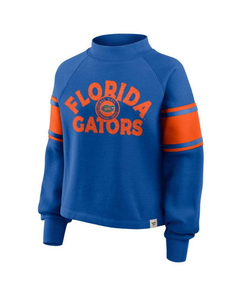 Women's Royal Florida Gators Oversized Hometown Premium Punt Coverage Raglan Pullover Sweatshirt