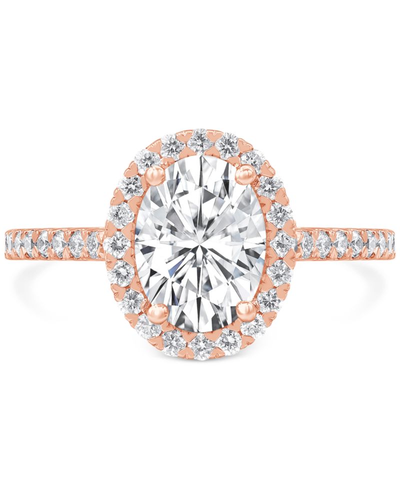 Certified Lab Grown Diamond Halo Engagement Ring (2-1/2 ct. t.w.) in 14k Gold