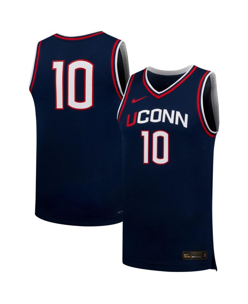 Men's and Women's 10 Navy UConn Huskies Replica Basketball Jersey