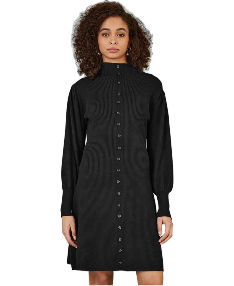Women's Roll Neck Knitted Dress