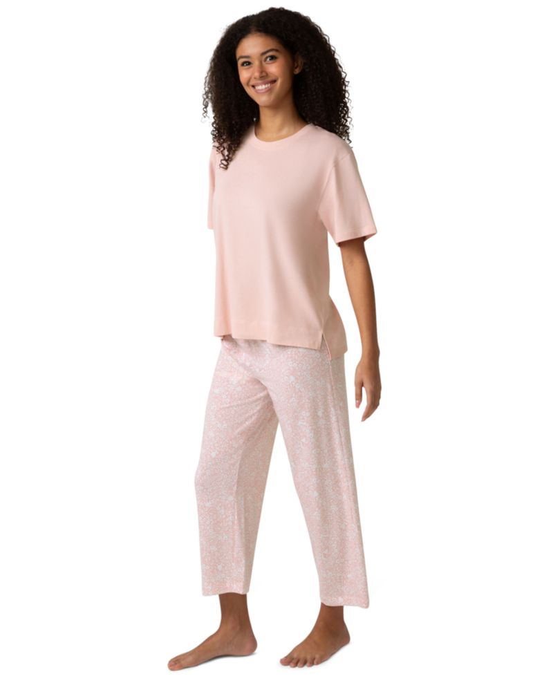 Women's Short-Sleeve Cotton Candied Boxy Pajama Top