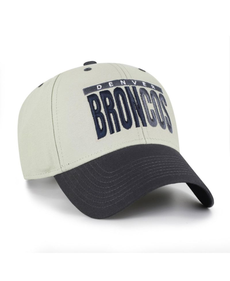 Men's '47 Gray/Black Denver Broncos Half Block Text MVP Adjustable Hat