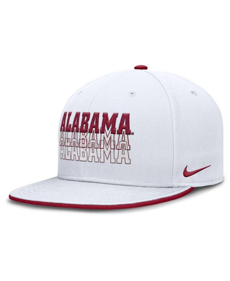 Men's White Alabama Crimson Tide True Primetime Performance Fitted Hat