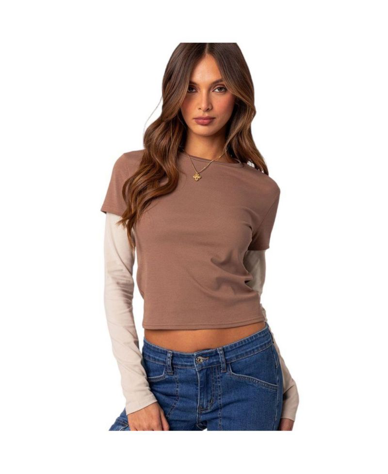 Women's Mood layered long sleeve t shirt