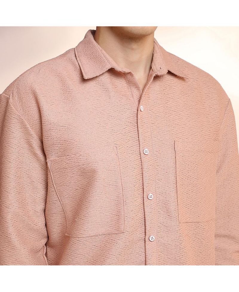 Men's Chevron-Woven Utility Shirt