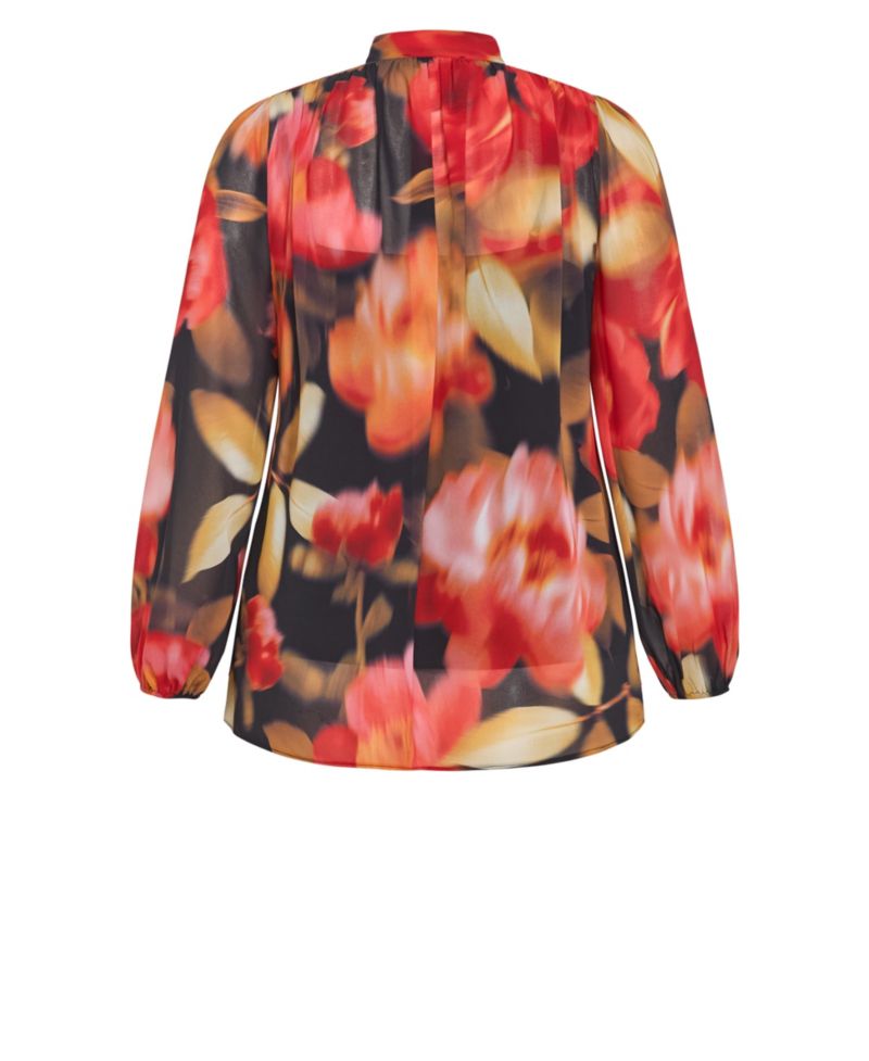 Women's Celine Print Necktie Top