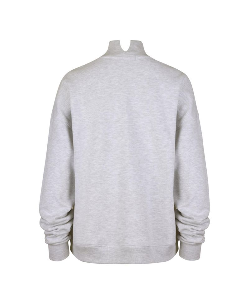 47 Brand Women's Gray Ohio State Buckeyes Laurel Arch Mock Neck Sweatshirt