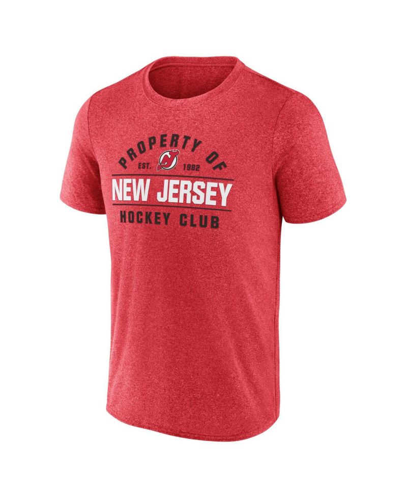 Men's Heather Red New Jersey Devils Property of T-Shirt