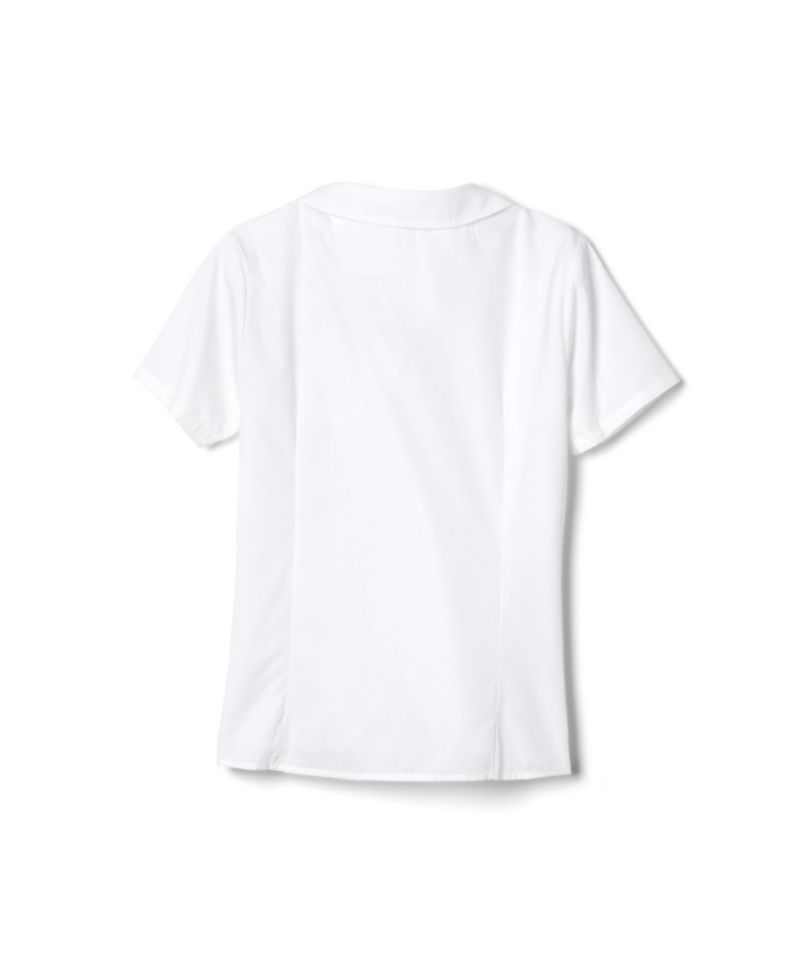 Plus Girls Short Sleeve Modern Peter Pan Blouse