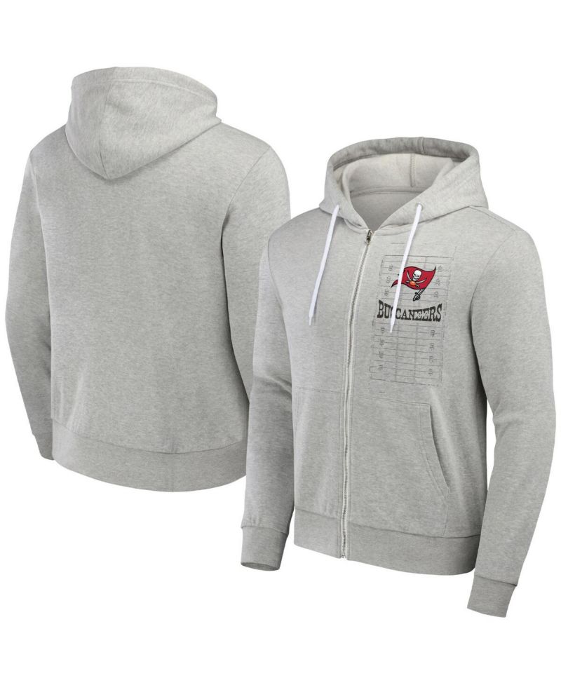 NFL x Darius Rucker Collection by Men's Heather Gray Tampa Bay Buccaneers Domestic Full-Zip Hoodie