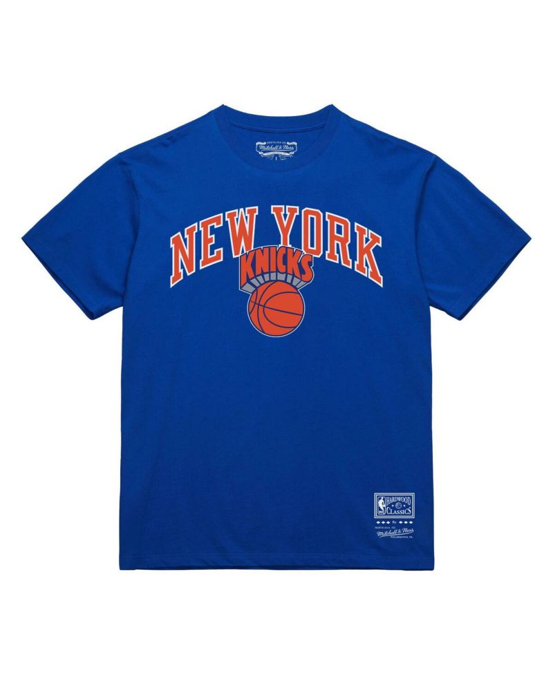 Men's Blue New York Knicks Hardwood Classics Logo T-Shirt