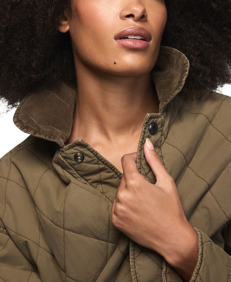 Women's Short Corduroy Quilted Jacket