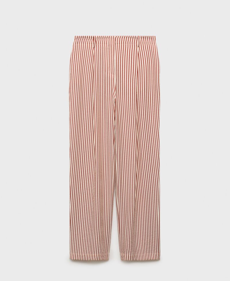 Women's Pleated Striped Pants