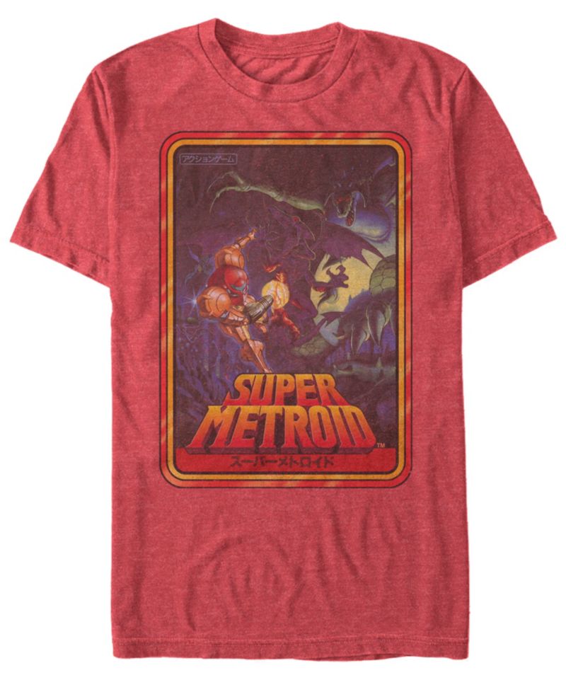Nintendo Men's Metroid Playing Card Short Sleeve T-Shirt