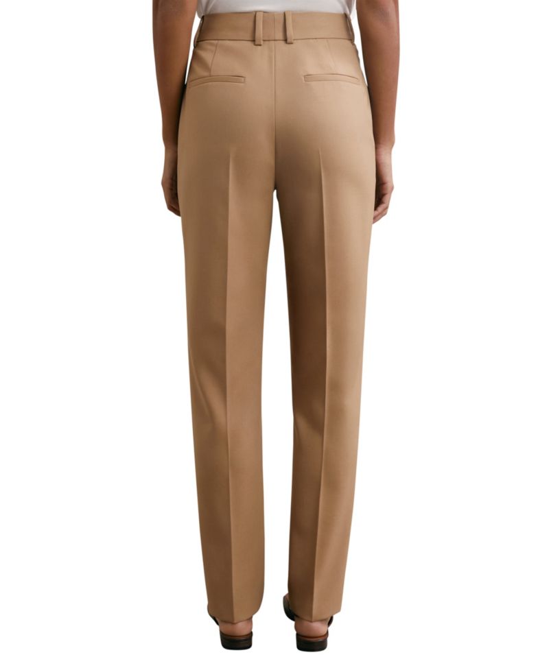 Women's Wool-Blend Slim-Fit Mid-Rise Pants, 28" Inseam