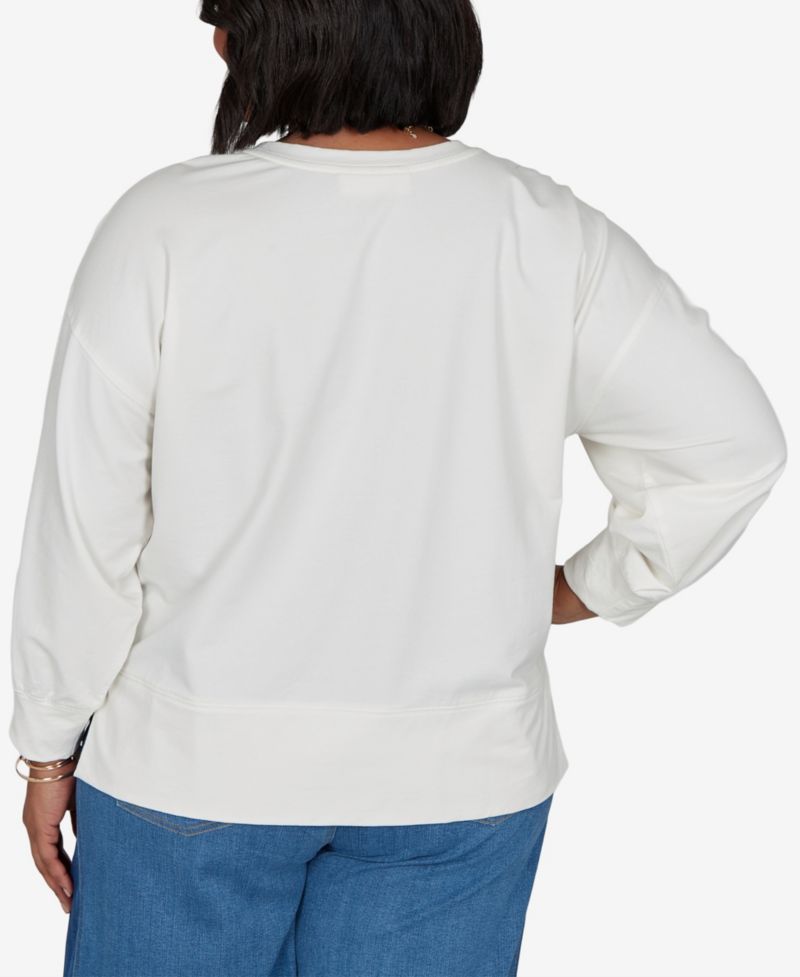 Plus Size Football Graphic Terry Sweatshirt