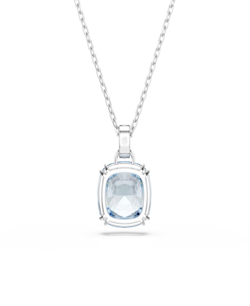 Gold-Tone Plated Blue Crystal Necklace