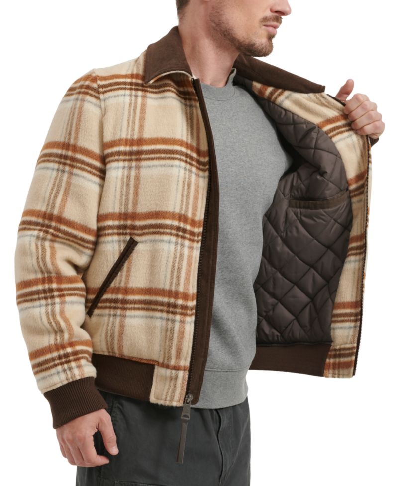 Men's Zip Corduroy-Collar Jacket