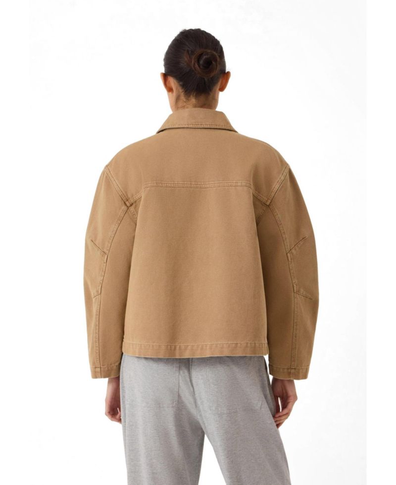 Women's Elara Washed Funnel-Neck Utility Jacket