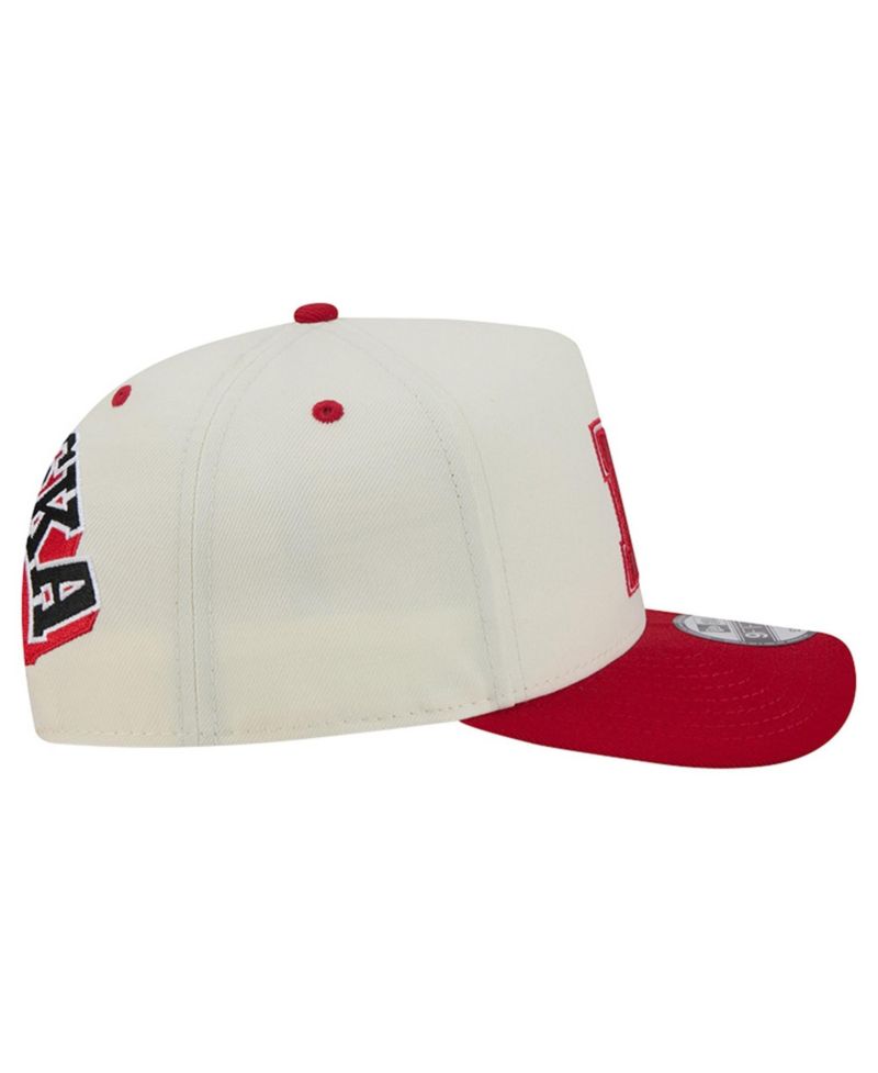 Men's and Women's White/Scarlet Nebraska Huskers A-Frame 9FIFTY Snapback Hat